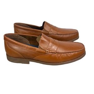 Mens Tan Penny Loafers 